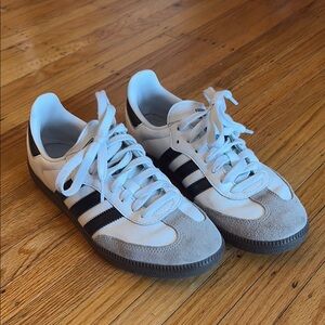 Adidas White and Black Samba Sneakers